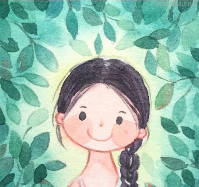 超清新简约水彩插画头像图片 超清新简约水彩插画头像图片