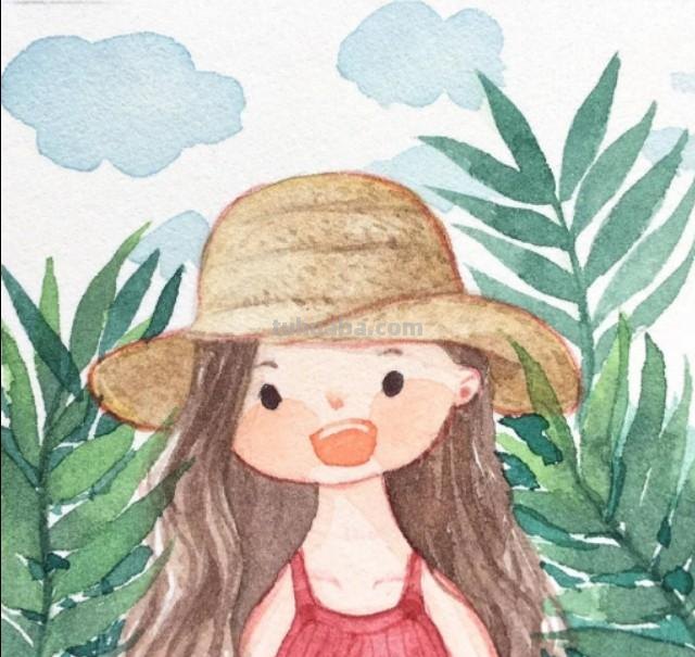 超清新简约水彩插画头像图片 超清新简约水彩插画头像图片