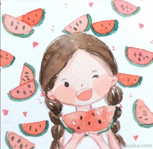 超清新简约水彩插画头像图片 超清新简约水彩插画头像图片