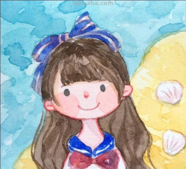 超清新简约水彩插画头像图片 超清新简约水彩插画头像图片