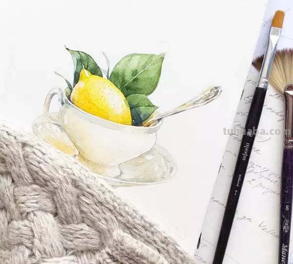 这些水彩插画，干净细腻，太美了