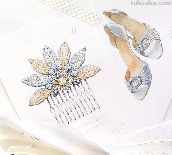 这些水彩插画，干净细腻，太美了