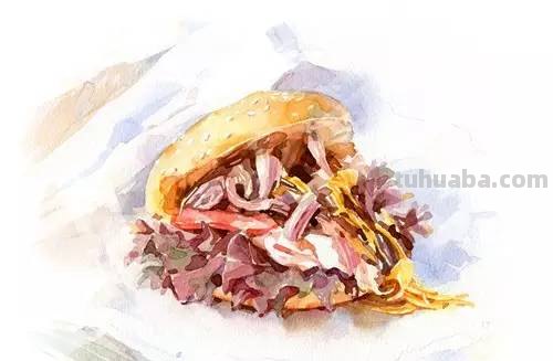 这些水彩插画，干净细腻，太美了