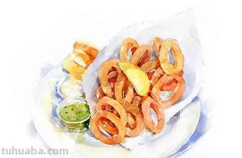 这些水彩插画，干净细腻，太美了