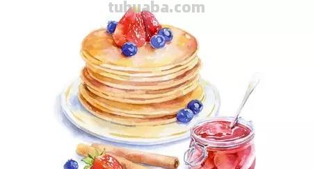 这些水彩插画，干净细腻，太美了