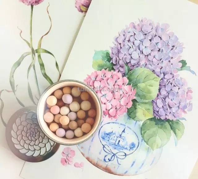 这些水彩插画，干净细腻，太美了