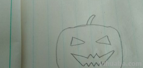 如何画出万圣节南瓜灯的简笔画?