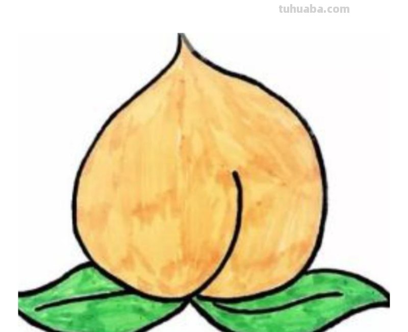 桃子怎么画 简笔画 幼儿手工简笔画桃子画法？
