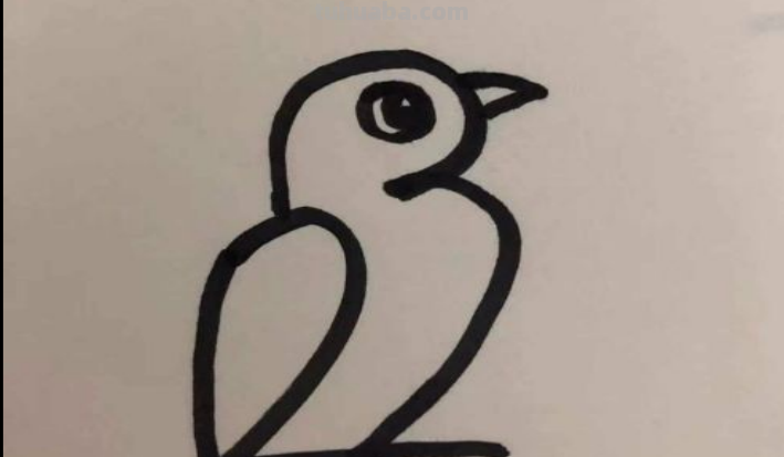 怎么画简笔画小鸟