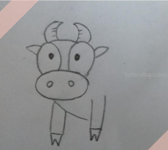小牛怎么画简笔画 儿童简笔画（11）牛的画法？