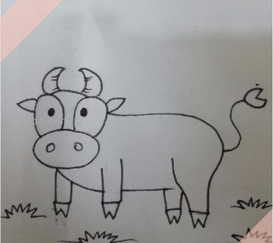 小牛怎么画简笔画 儿童简笔画（11）牛的画法？