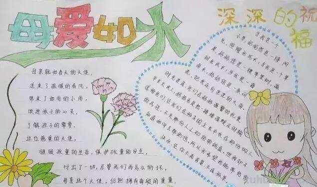 快乐母亲节手抄报怎么 关于母亲节的手抄报内容？