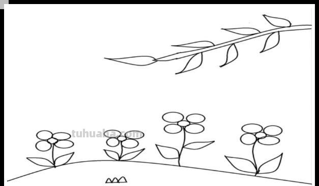 春雨怎么画简笔画 儿童简笔画:美丽春天的画法？