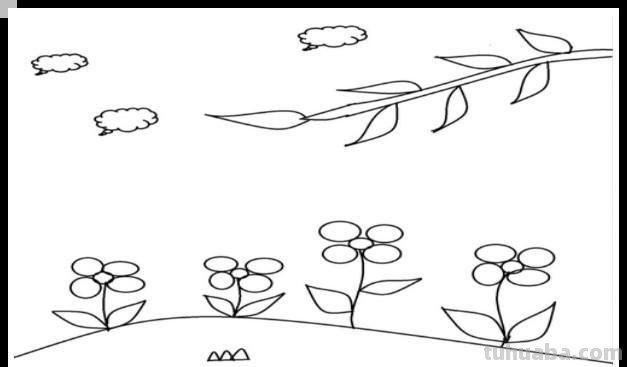 春雨怎么画简笔画 儿童简笔画:美丽春天的画法？