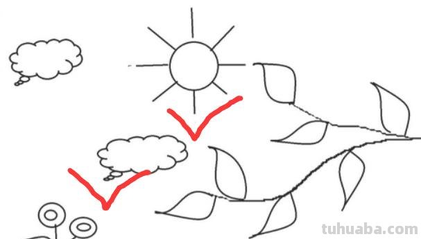 春雨怎么画简笔画 儿童简笔画:美丽春天的画法？