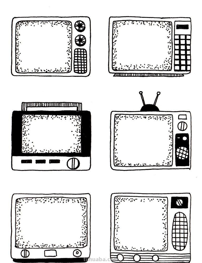 家电简笔画素材