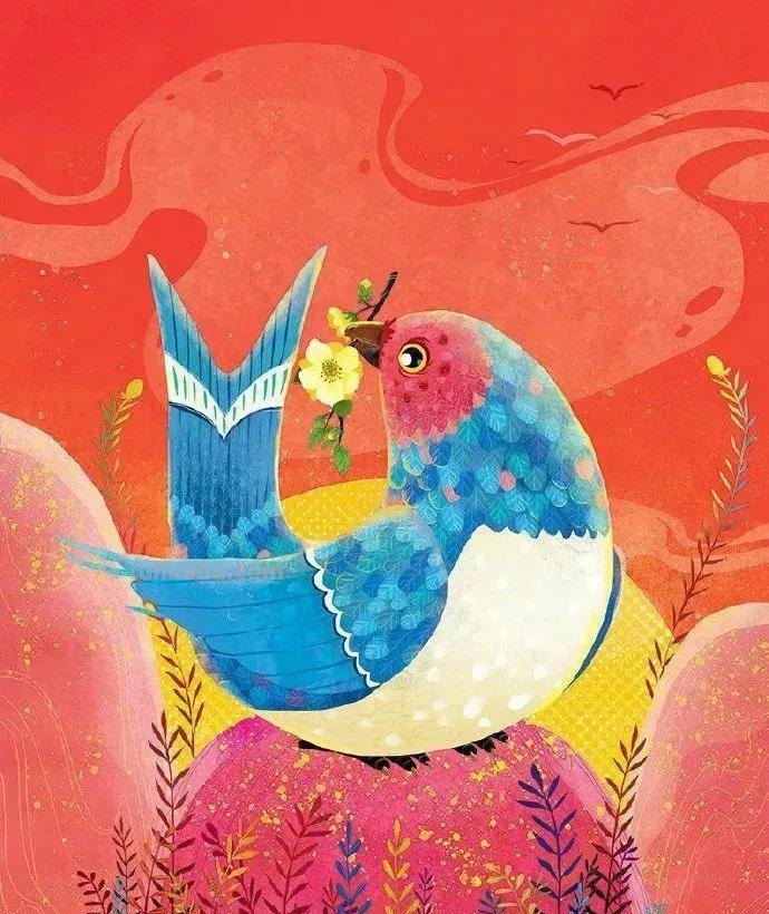 水彩画，插画鲜艳的色彩，超赞的设计，你喜欢哪一幅