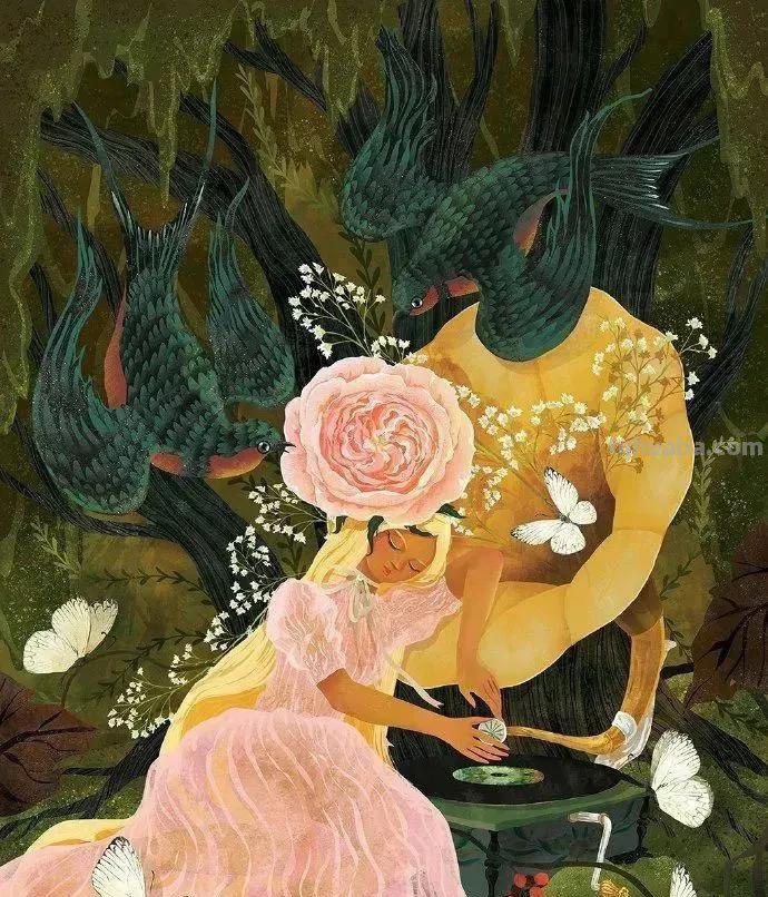 水彩画，插画鲜艳的色彩，超赞的设计，你喜欢哪一幅