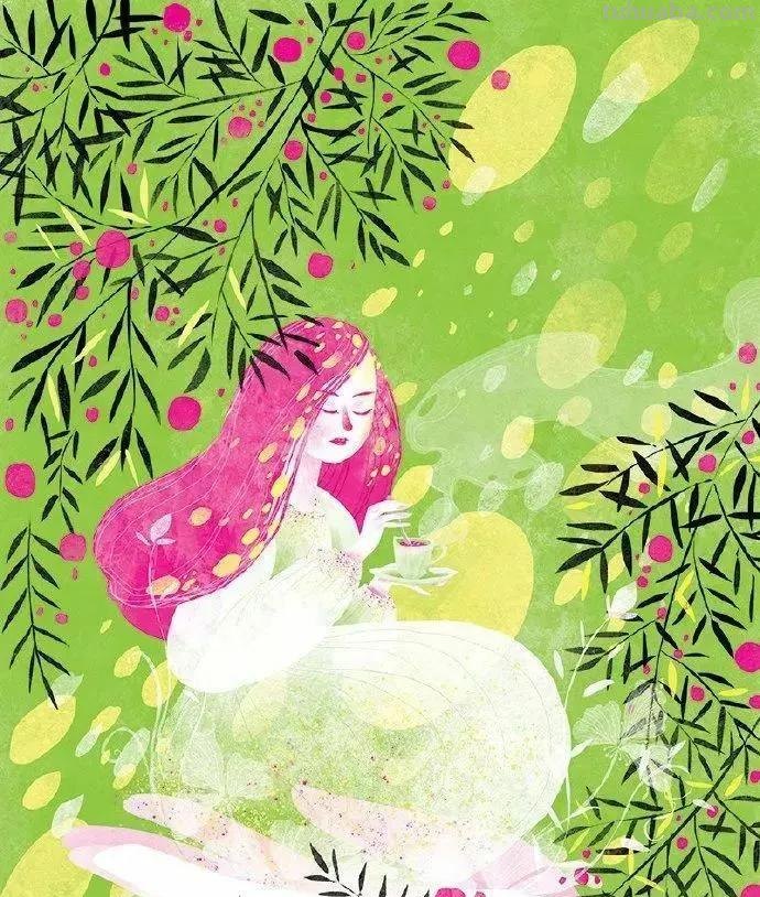 水彩画，插画鲜艳的色彩，超赞的设计，你喜欢哪一幅