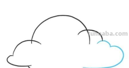 简笔画白云怎么画 一步一步教你画云朵？