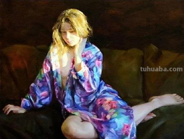 玛丽诺娃画的人体美女，体态丰盈，清纯中更有耀目的性感！
