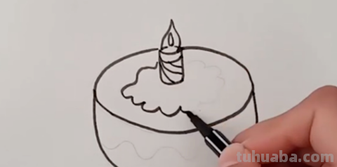 画蛋糕简笔画儿童画