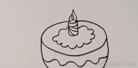 画蛋糕简笔画儿童画