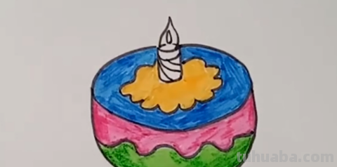画蛋糕简笔画儿童画