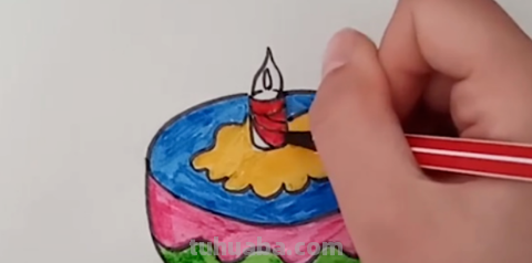 画蛋糕简笔画儿童画