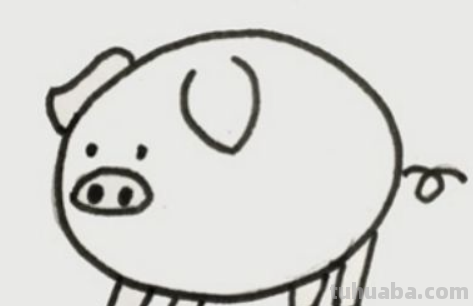 小猪怎么画简笔画