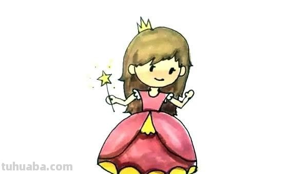 如何画小公主简笔画