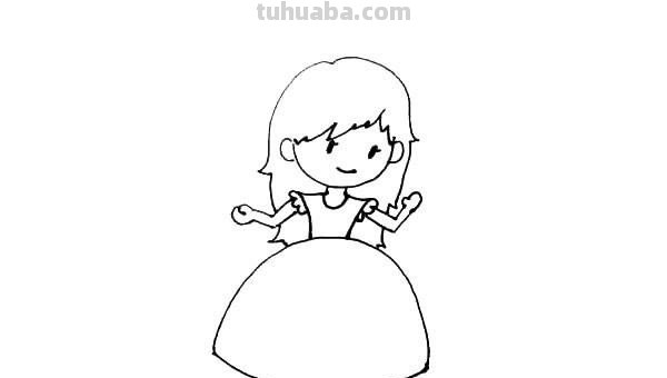 如何画小公主简笔画