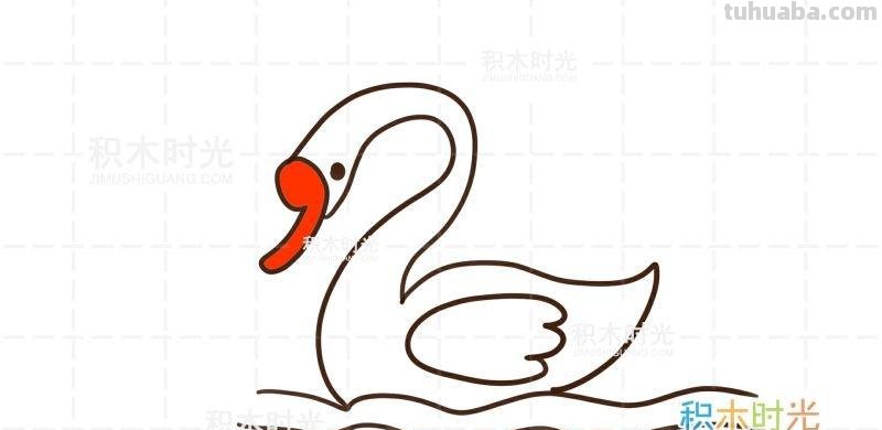 动物简笔画大全，画天鹅简笔画，积木时光简笔画大全