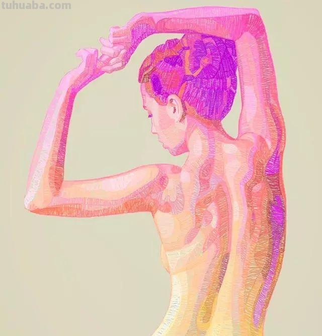 色彩斑斓的彩铅画，超级的美