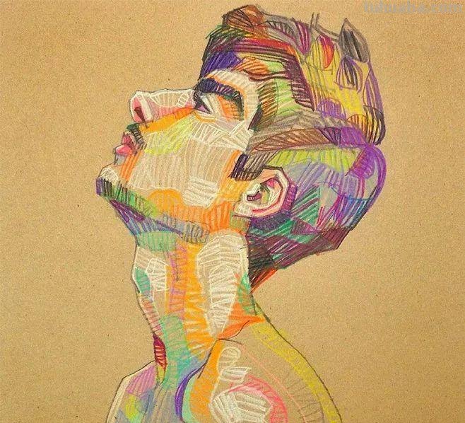色彩斑斓的彩铅画,超级的美 色彩斑斓的彩铅画,超级的美