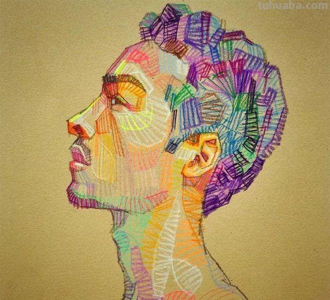 色彩斑斓的彩铅画,超级的美 色彩斑斓的彩铅画,超级的美