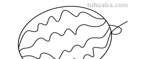 西瓜怎么画简笔画