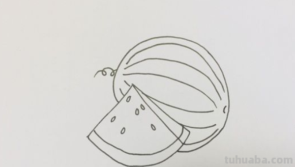 西瓜怎么画简笔画