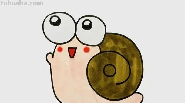 每天学一幅简笔画-可爱的蜗牛简笔画