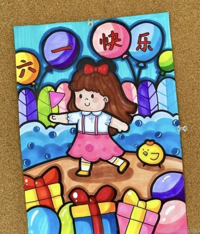 今日六一节日，这44张儿童节主题创意儿童绘画作品一起来欣赏呀！