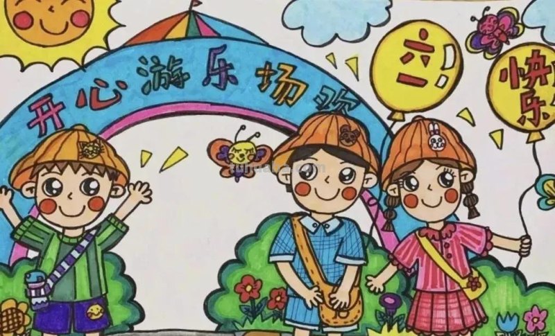 今日六一节日，这44张儿童节主题创意儿童绘画作品一起来欣赏呀！
