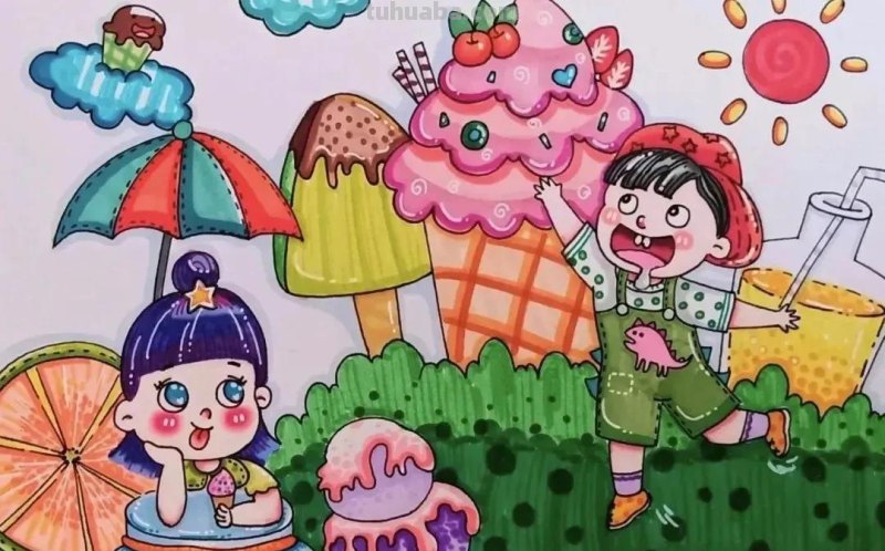 今日六一节日，这44张儿童节主题创意儿童绘画作品一起来欣赏呀！