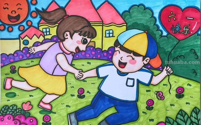 今日六一节日，这44张儿童节主题创意儿童绘画作品一起来欣赏呀！