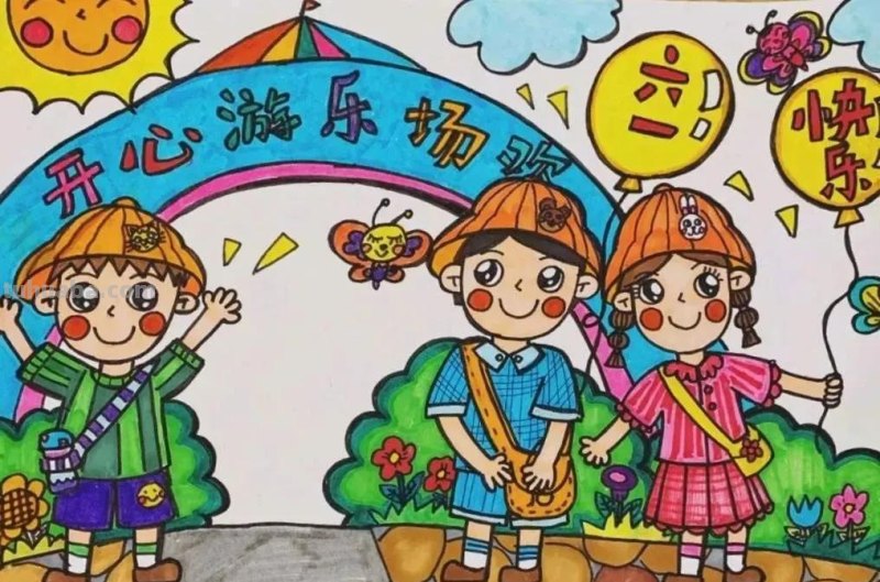 今日六一节日，这44张儿童节主题创意儿童绘画作品一起来欣赏呀！