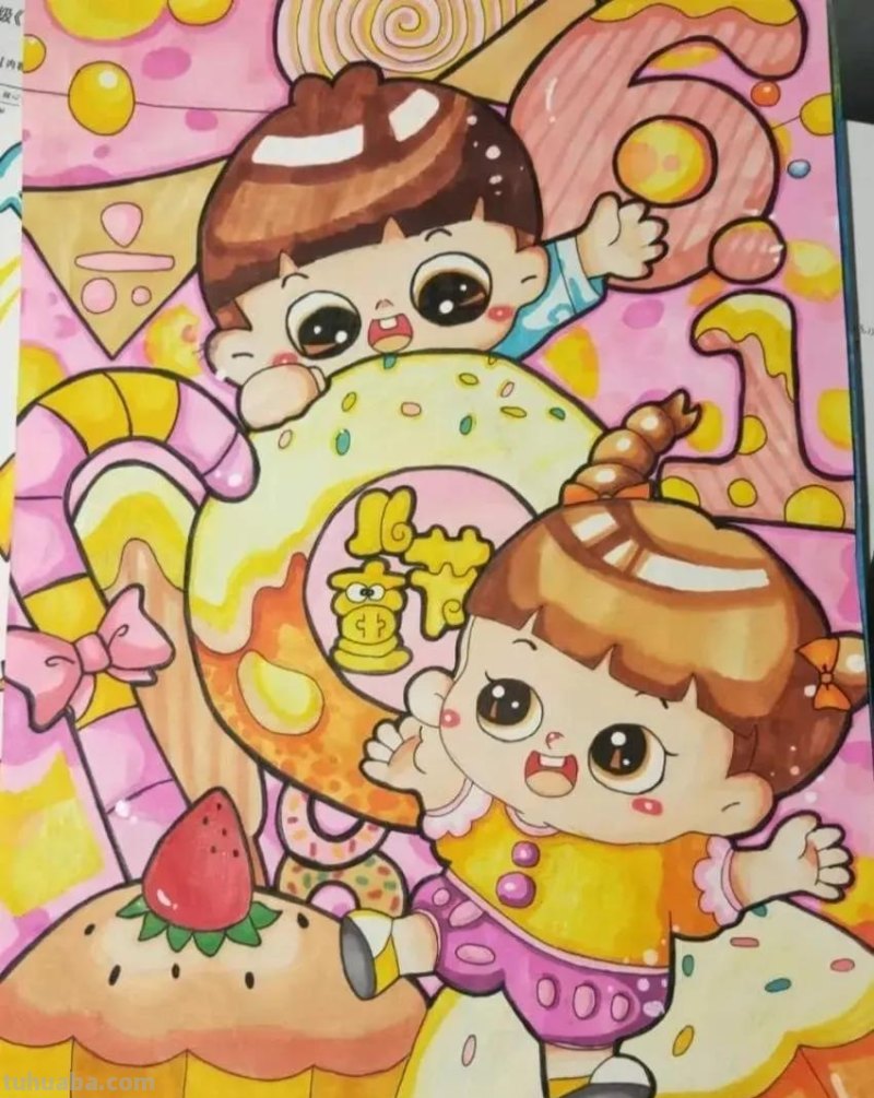 今日六一节日，这44张儿童节主题创意儿童绘画作品一起来欣赏呀！