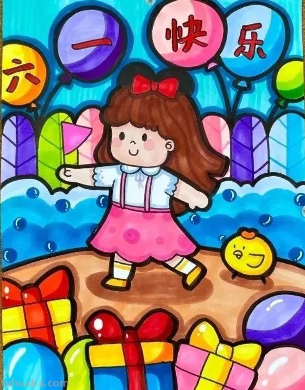 今日六一节日，这44张儿童节主题创意儿童绘画作品一起来欣赏呀！