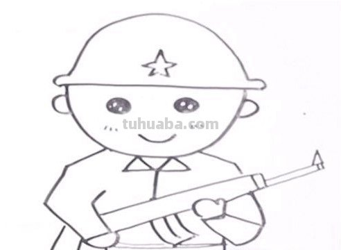 士兵怎么画简笔画 乡居英雄简单画？