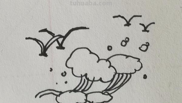 海浪怎么画简笔画 海浪与海鸥简笔画怎么画?怎么组合？