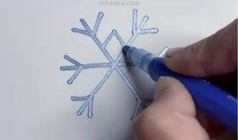 雪花怎么画