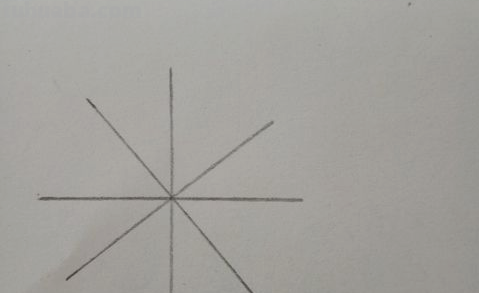 怎么画雪花简笔画